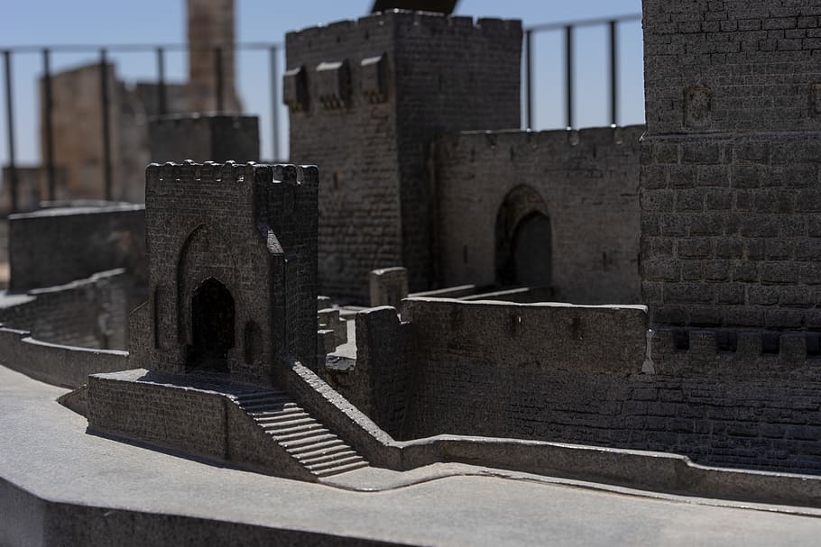 miniature castle, building, architecture, brick, slate, fort HD wallpaper