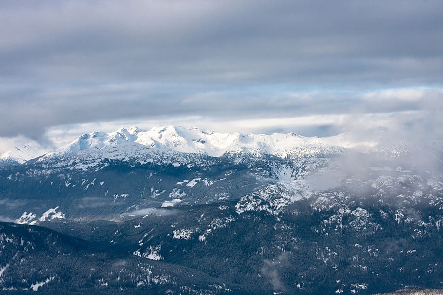 mountain, nature, outdoors, mountain range, ice, peak, whistler HD wallpaper