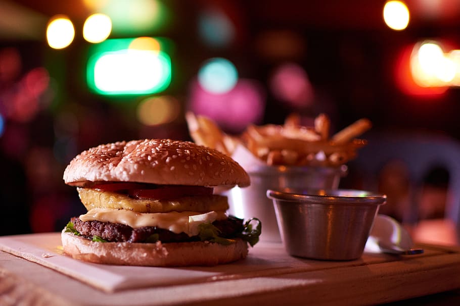 Burger, bread, cheeseburger, delicious, dinner, fastfood, hamburger, HD wallpaper