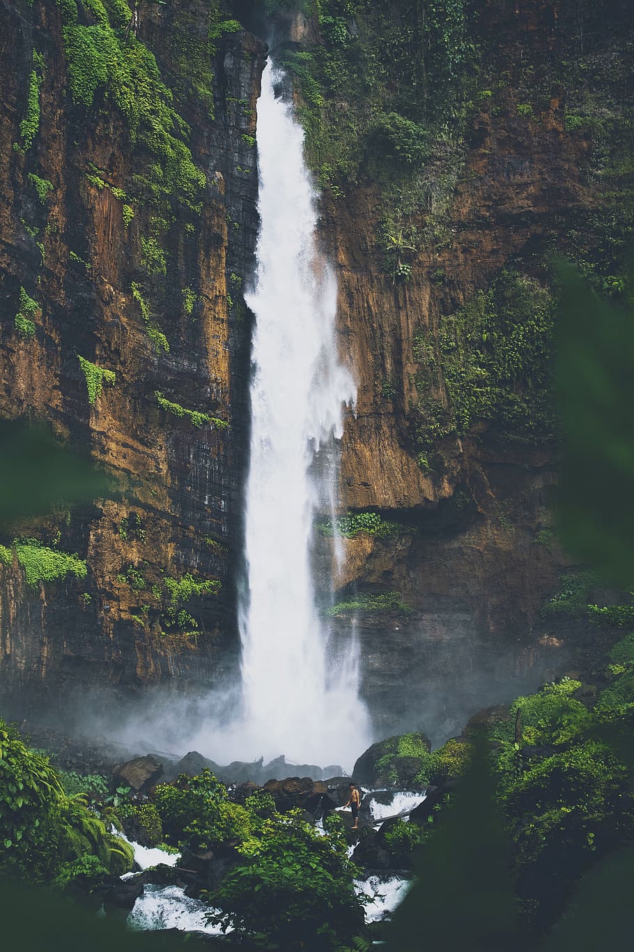 waterfalls during day, nature, river, outdoors, art, painting HD wallpaper