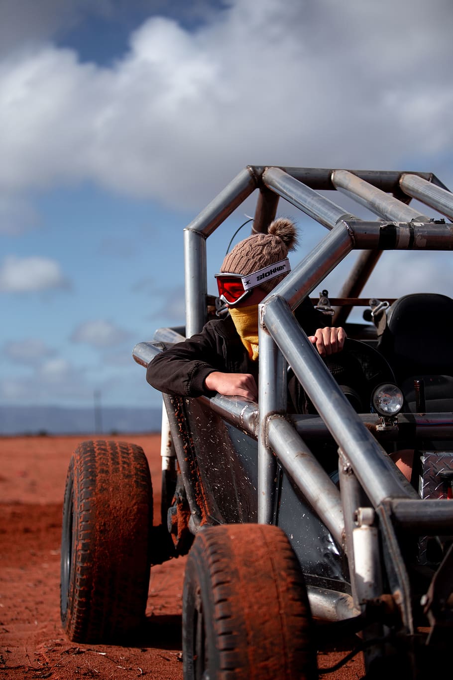 person riding gray motor buggy, car, vredendal, south africa HD wallpaper