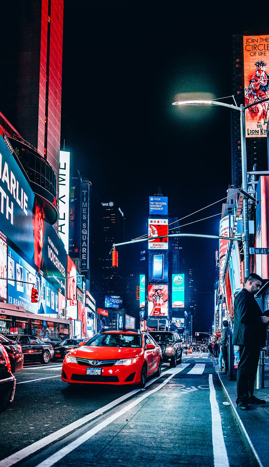 city, street, mode of transportation, architecture, illuminated HD wallpaper