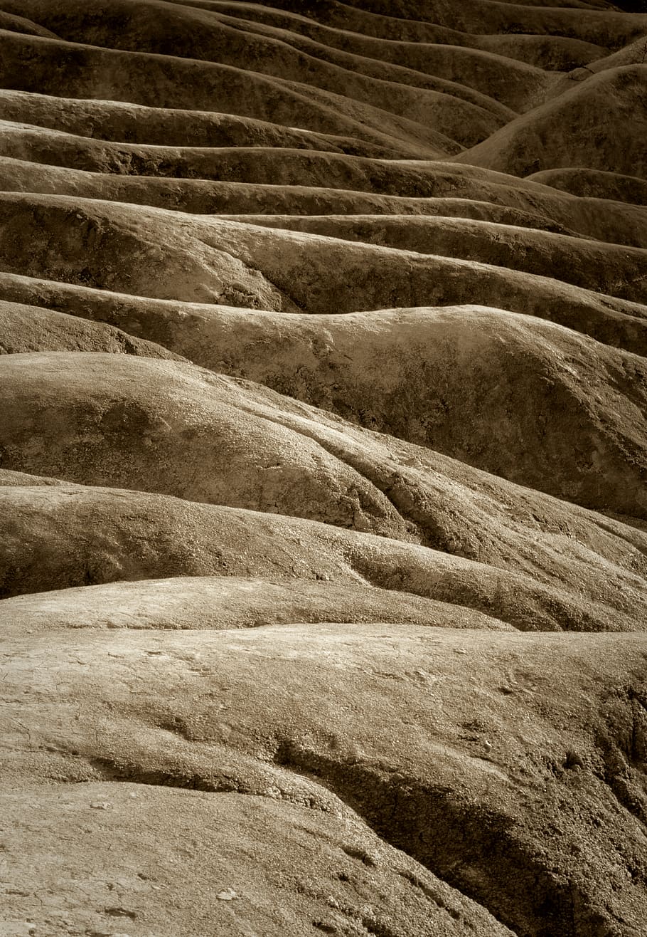layered brown rock mountain, landscape, tranquility, full frame HD wallpaper