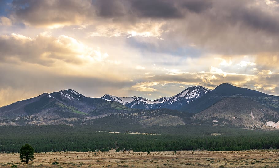 united states, flagstaff, sunset crater, landscape, arizona, HD wallpaper