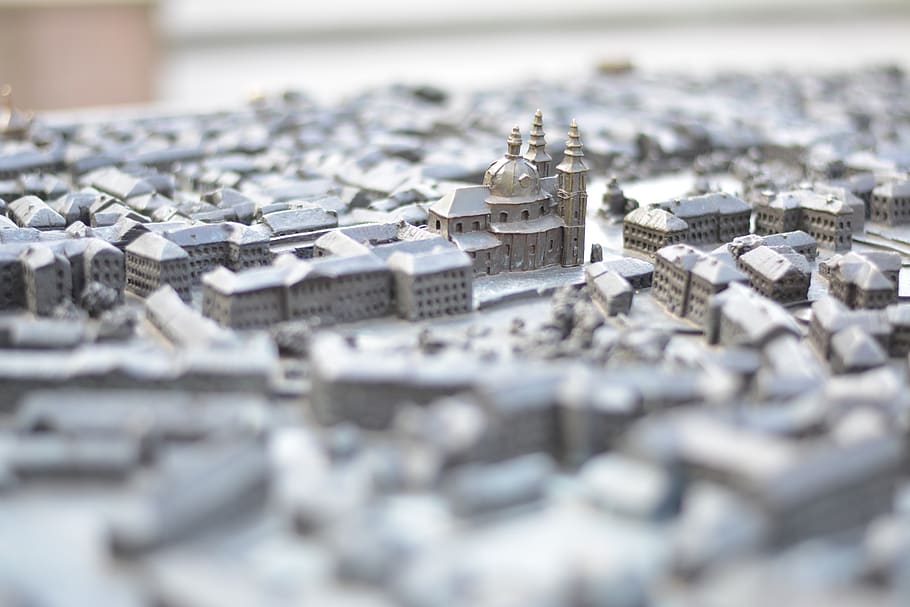 ternopil, miniature, bronze, model, sculpture, tourism, architecture HD wallpaper