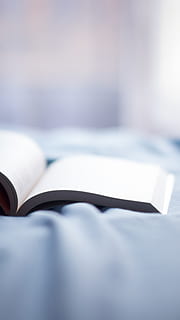 opened book on bed, text, page, diary, reading, document, novel HD wallpaper