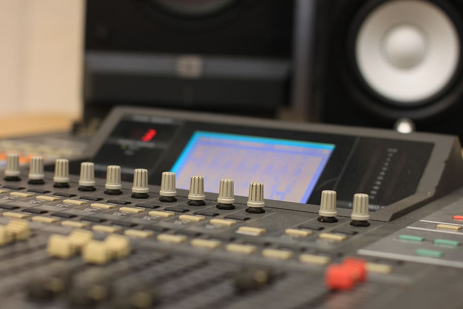 mixing desk, mixer, technology, sound recording equipment, sound mixer HD wallpaper