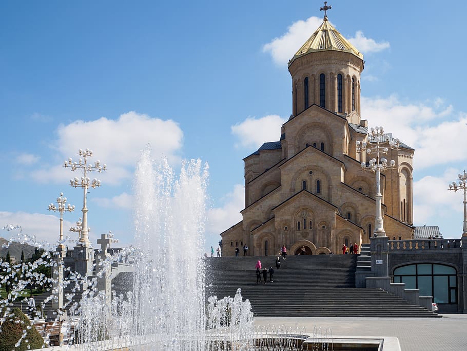 georgia, tbilisi, tbilisi st. trinity cathedral, christian HD wallpaper