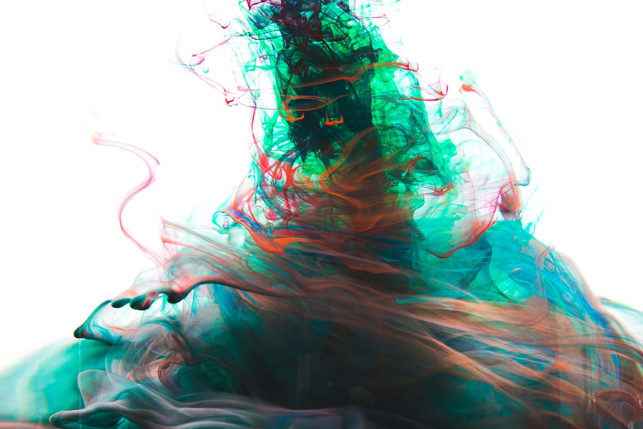 Red And Green Ink Twisted Photo, Backgrounds, Textures, Abstract HD wallpaper