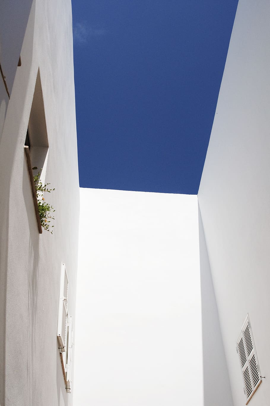 architecture, menorca, white, wall, window, sky, blue, building, HD wallpaper