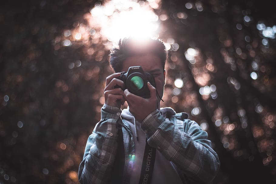 HD wallpaper: Selective Focus Photography of Man Using Dslr Camera, blurred  background | Wallpaper Flare