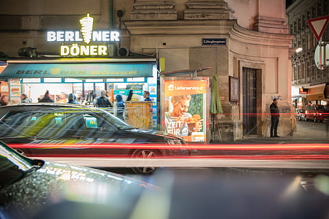 Berliner Doner shop front, human, person, vehicle, automobile HD wallpaper
