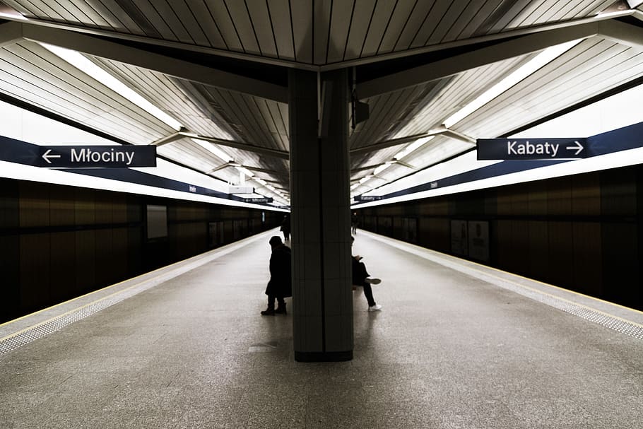 warsaw, poland, metro, transportation, sign, architecture, indoors HD wallpaper
