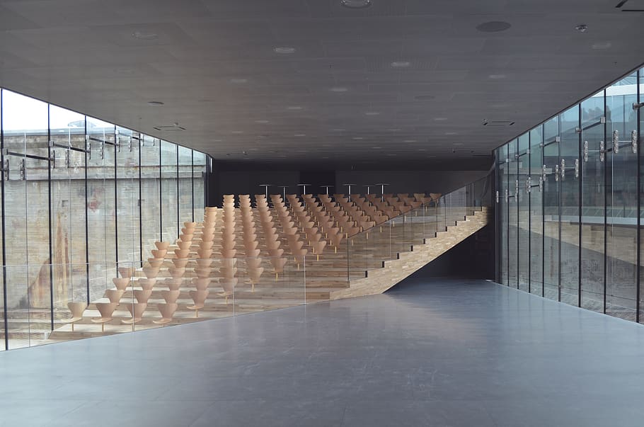 architecture, denmark, museum, indoors, in a row, built structure HD wallpaper