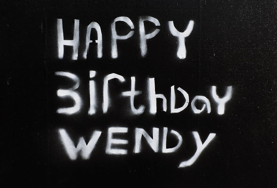 Hd Wallpaper Happy Birthday Wendy Text Western Script