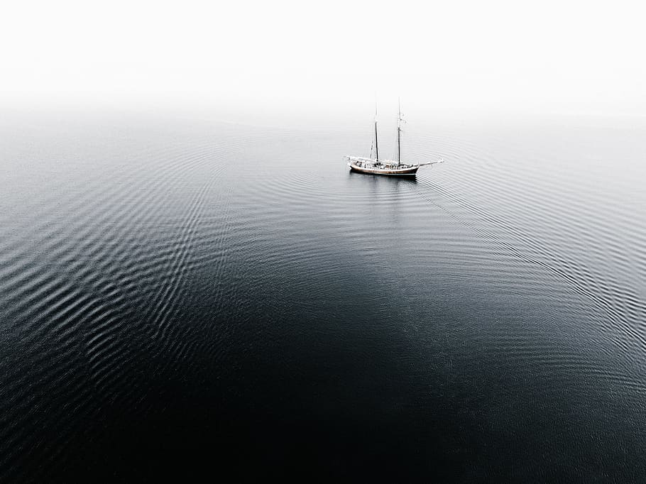 ship on water during cloudless sky, nautical vessel, transportation HD wallpaper