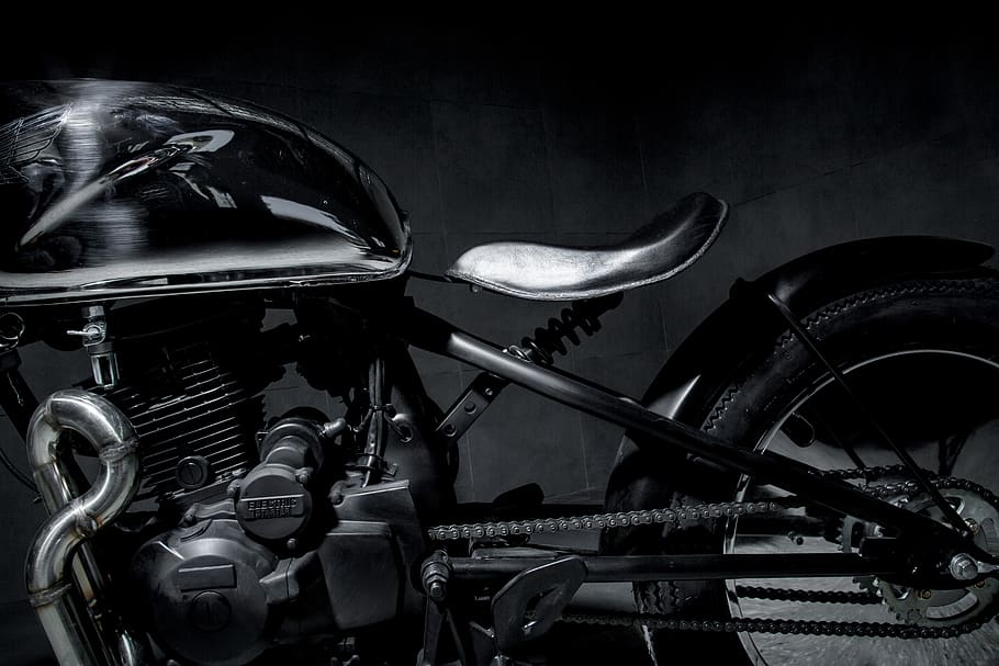 black touring motorcycle, vehicle, transportation, machine, wheel