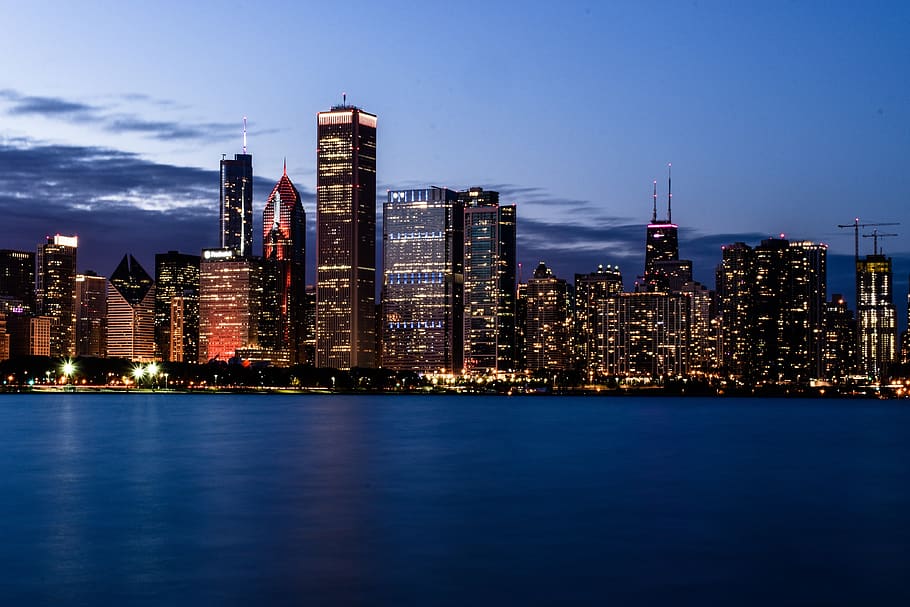 skyline, chicago, architecture, building, city, skyscraper HD wallpaper