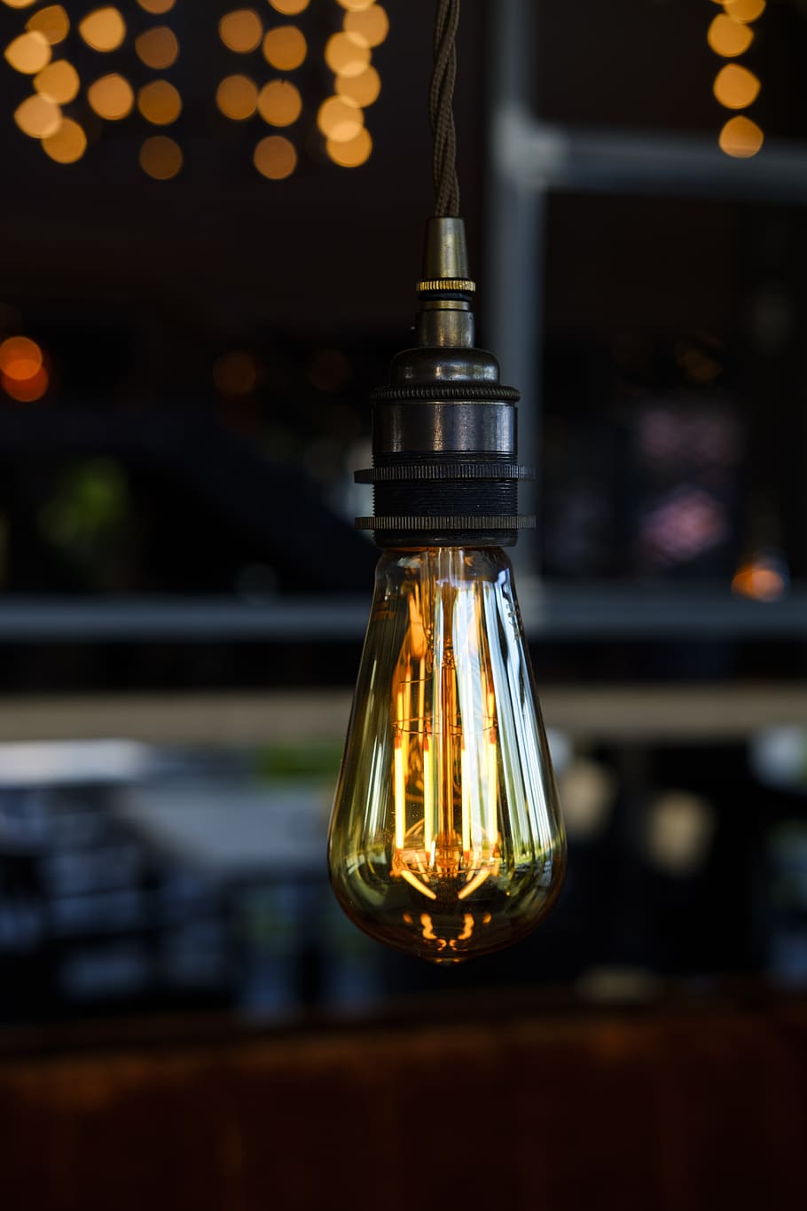 lamp, light, lighting, light bulb, bulbs, edison light bulb, HD wallpaper
