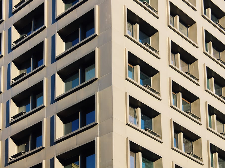 gray concrete building, architecture, built structure, full frame HD wallpaper