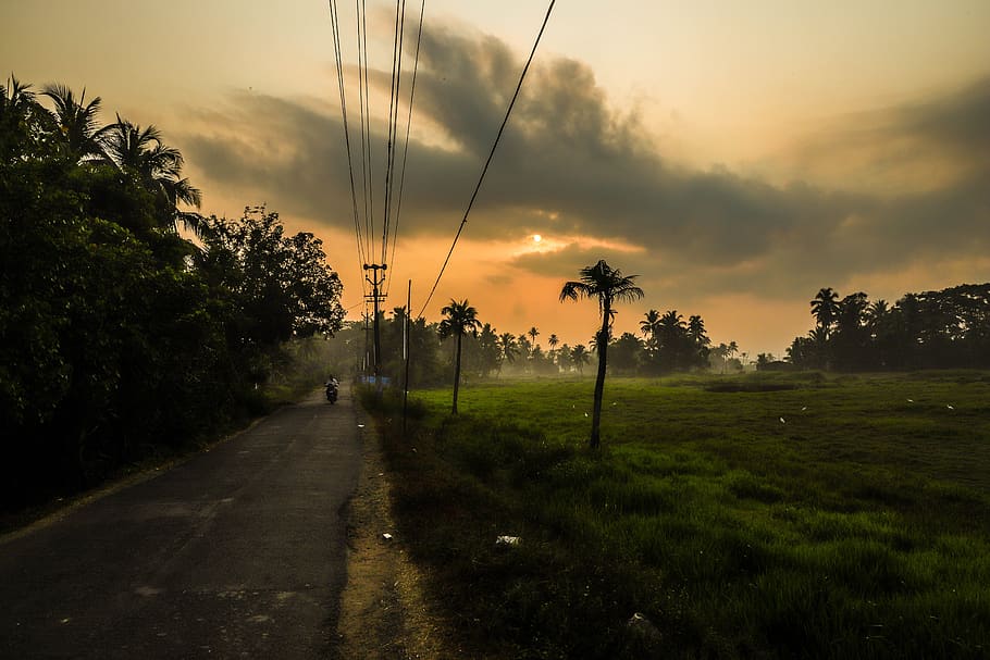 sun, nature, landscape, clouds, light, backlighting, atmosphere HD wallpaper