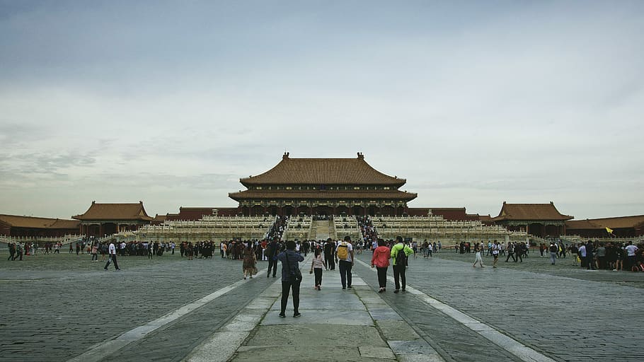 china, beijing, group of people, architecture, large group of people HD wallpaper