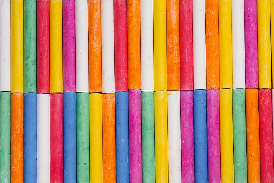 Chalk, various, abstract, background, backgrounds, color, colors, HD wallpaper