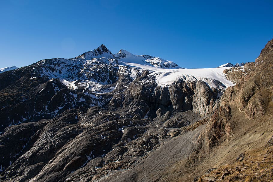 alps, mountains, glacier, snow, cold temperature, sky, beauty in nature HD wallpaper