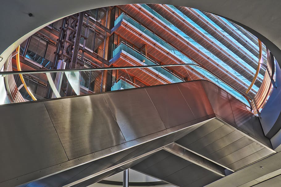 gradually, architecture, modern, steel, metal, glass, steel for construction HD wallpaper