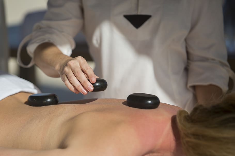 massage, stone, midsection, indoors, occupation, real people HD wallpaper