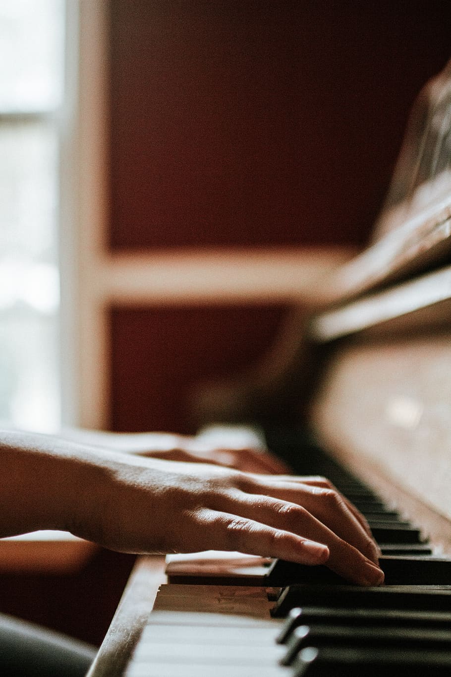 person playing piano, human hand, musical instrument, musical equipment HD wallpaper