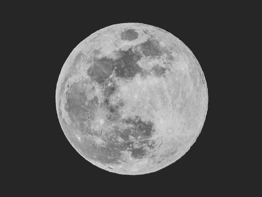 moon, space, far away, night, astronomy, sky, moon surface HD wallpaper