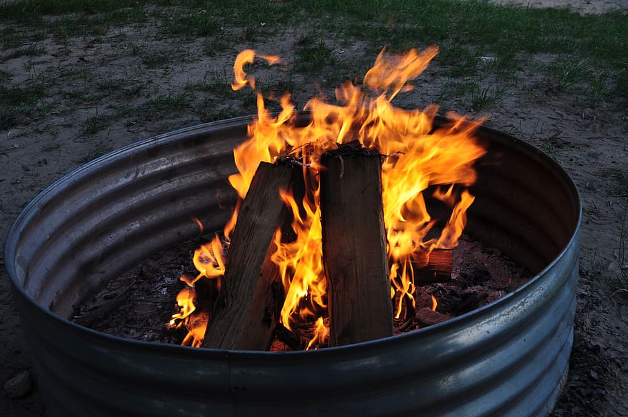 fire, logs, campfire, burning, camping, flame, heat - temperature HD wallpaper