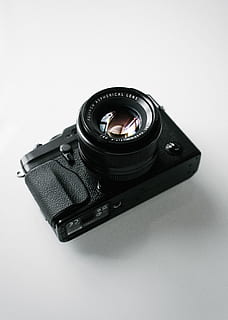 black camera, electronics, digital camera, camera lens, video camera HD wallpaper