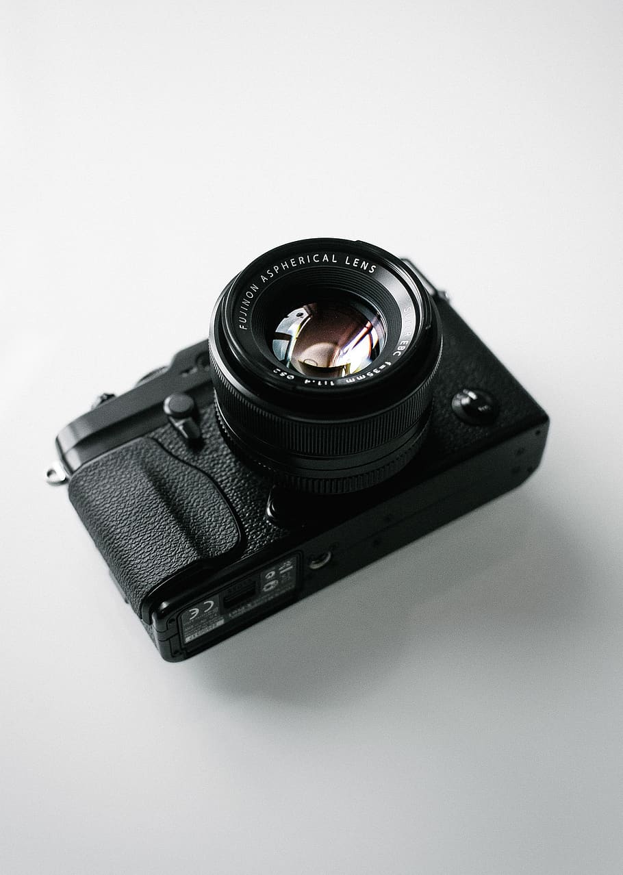 black camera, electronics, digital camera, camera lens, video camera HD wallpaper