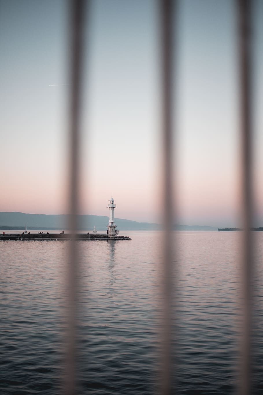 Selective Focus Photo of Lighthouse Beside Sea, architecture HD wallpaper