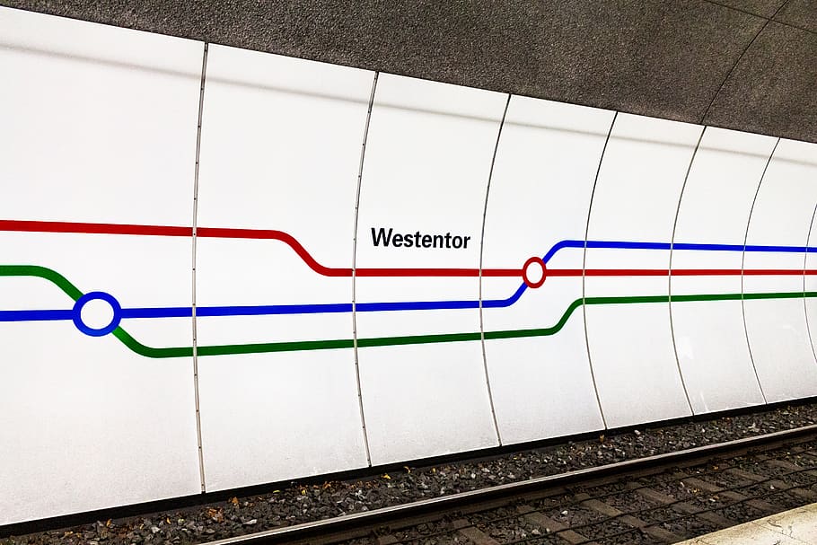 Westentor wall, no people, rail transportation, wall - building feature HD wallpaper