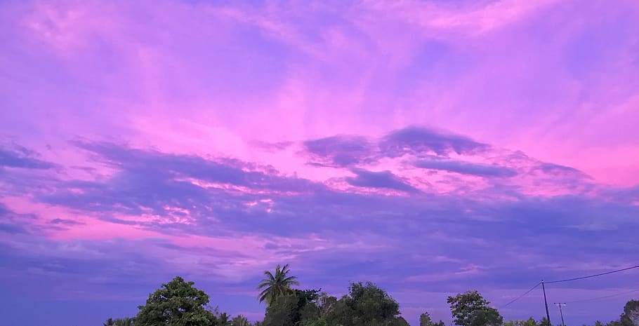 indonesia, merauke, sky, cloud - sky, pink color, sunset, nature HD wallpaper