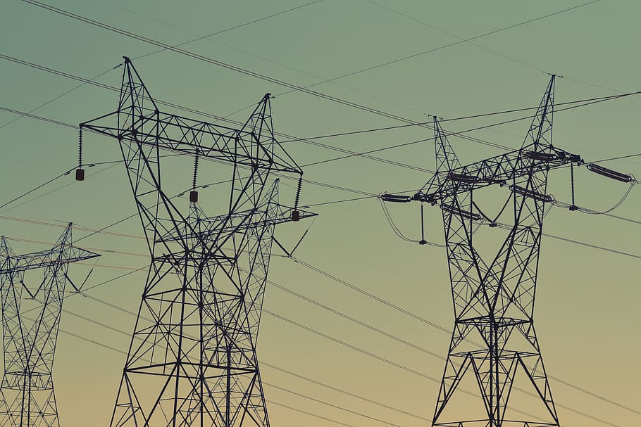 infrastructure, wires, electricity, light, cable, fuel and power generation HD wallpaper