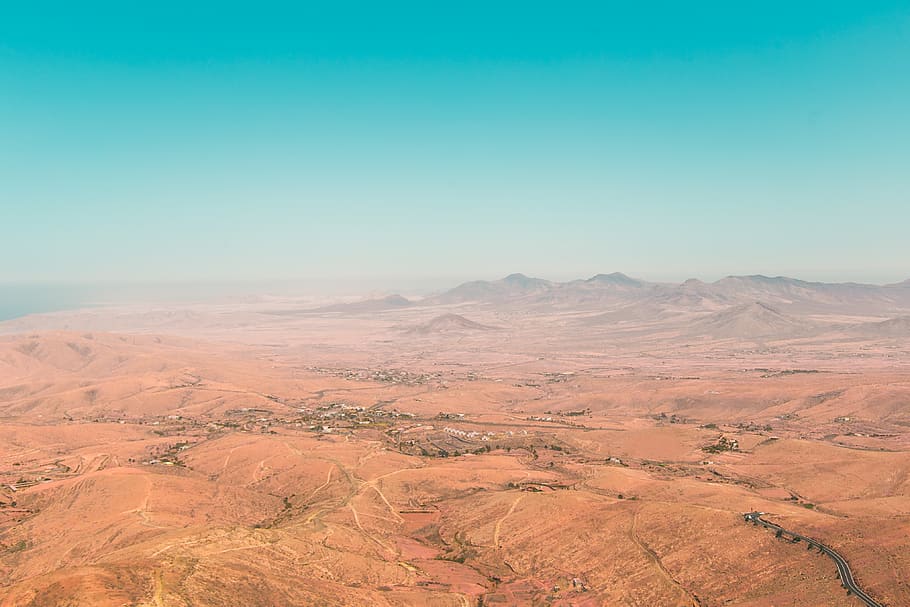 aerial photography of desert, outdoors, landscape, nature, scenery