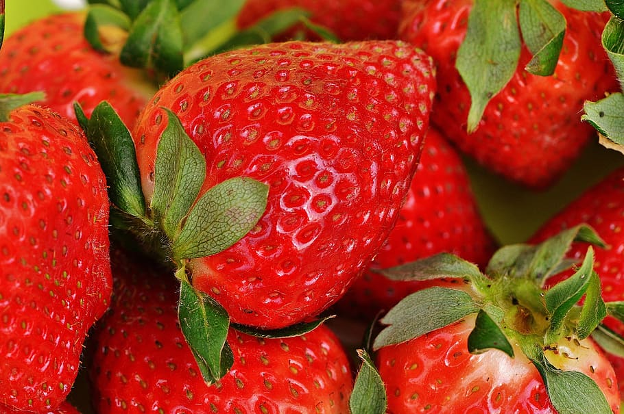 strawberries, red, food and drink, strawberry, healthy eating HD wallpaper