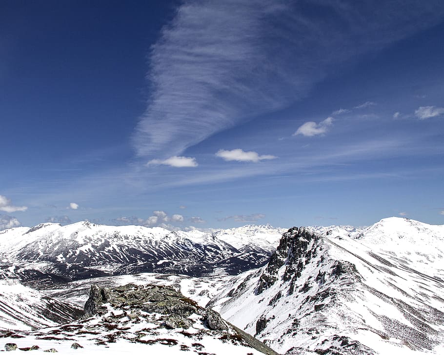 snow-capped mountain, nature, outdoors, mountain range, ice, slope HD wallpaper
