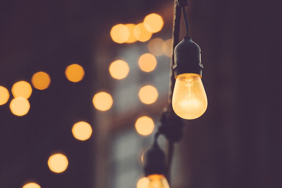 filament, bulb, light, yellow, electronic, illuminated, lighting equipment HD wallpaper