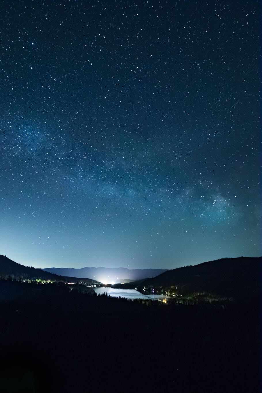 Photo of Night Sky, cosmos, dark, evening, galaxy, horizon, landscape HD wallpaper