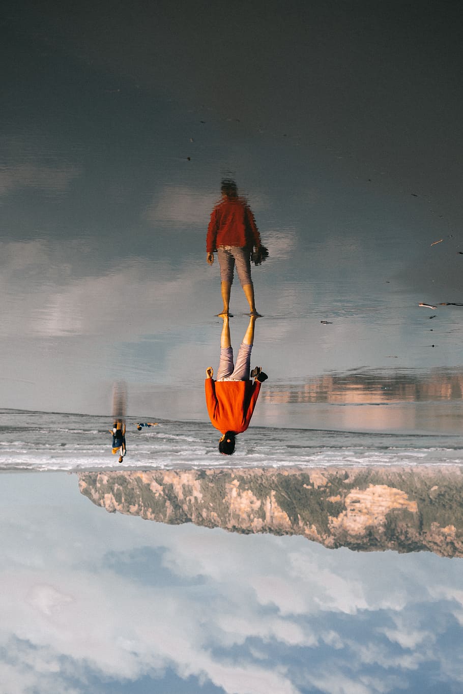 Person Standing on Body of Water Image during Day, cold, daylight HD wallpaper