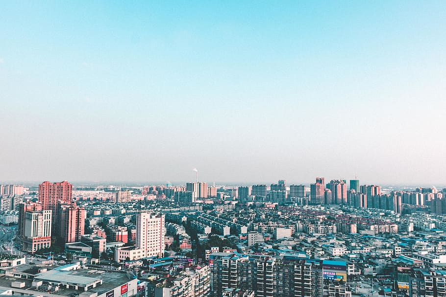 cityscape during dyatime, nature, outdoors, landscape, scenery HD wallpaper