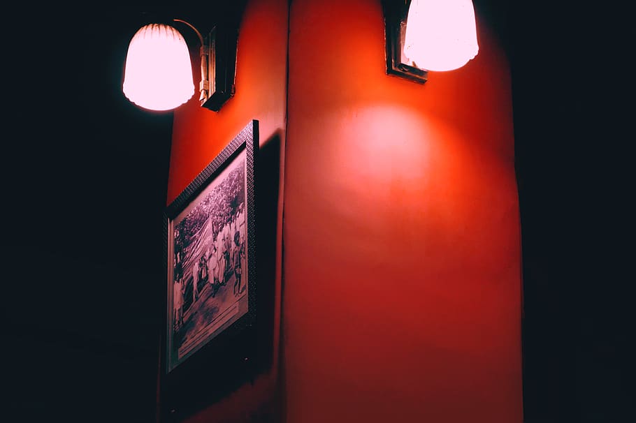 lamp, lighting, lampshade, table lamp, corner, corridor, led HD wallpaper