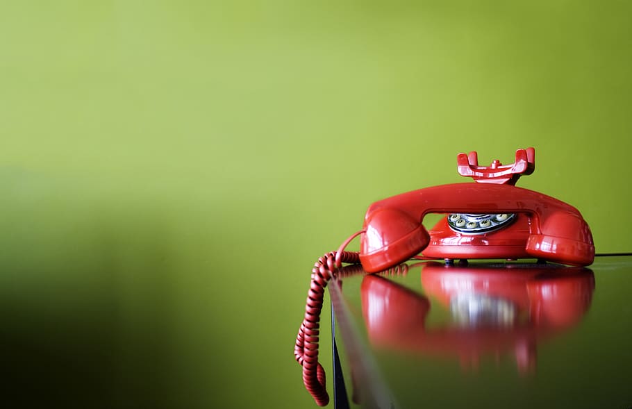 Red Telephone, antique, classic, close-up, communication, equipment HD wallpaper