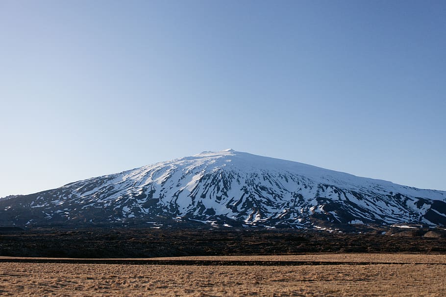 iceland, mountains, snow, cold temperature, sky, winter, beauty in nature HD wallpaper
