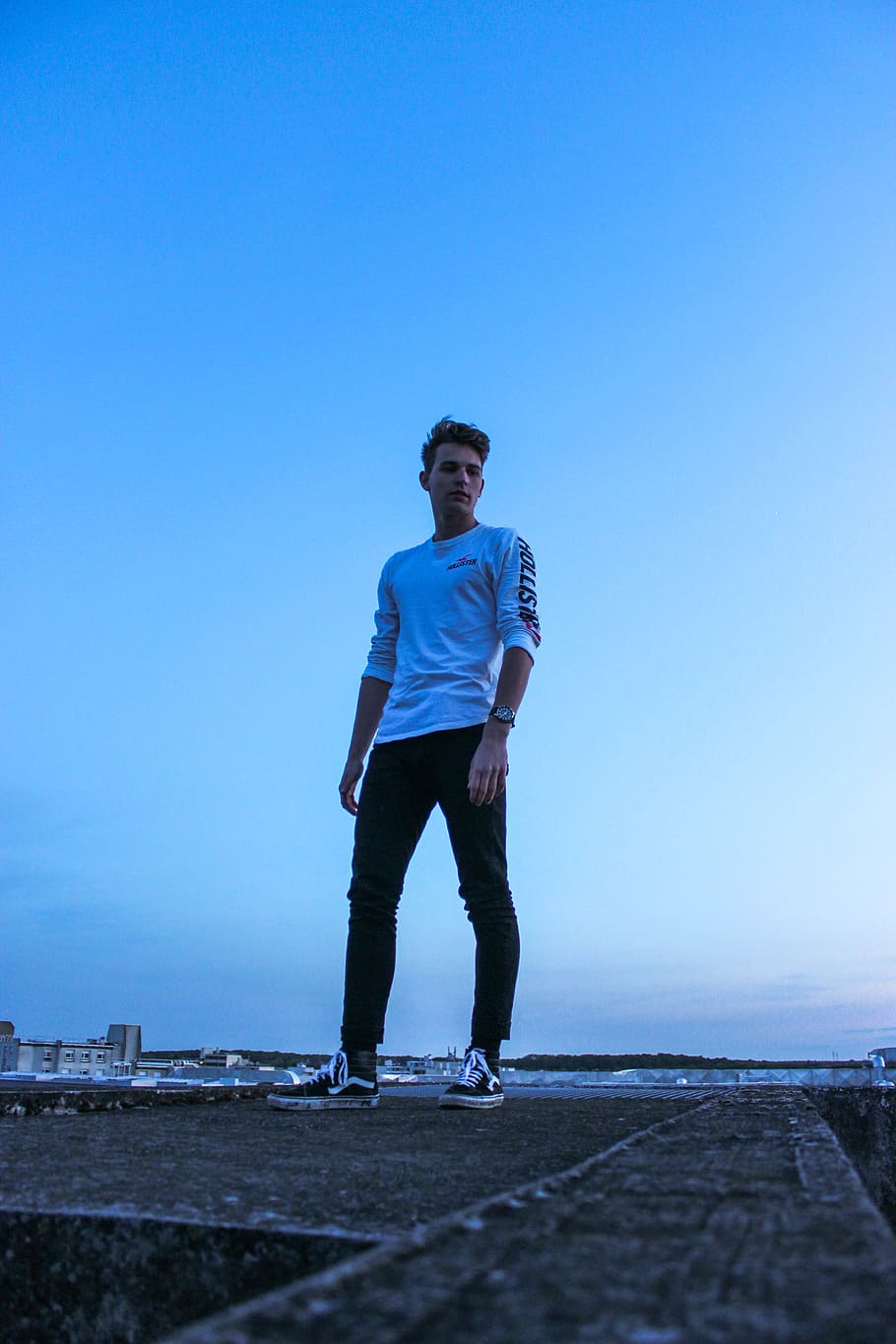 man wearing white sweater, apparel, clothing, person, human, sleeve HD wallpaper
